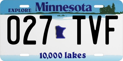 MN license plate 027TVF