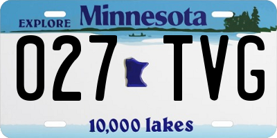MN license plate 027TVG