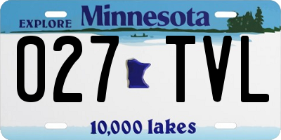 MN license plate 027TVL