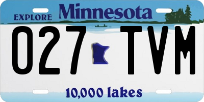 MN license plate 027TVM