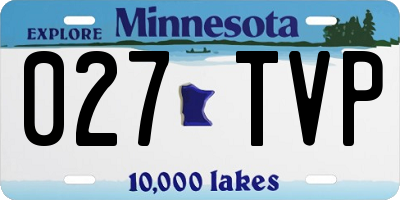 MN license plate 027TVP