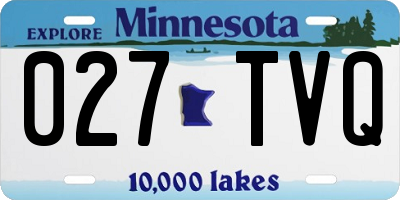 MN license plate 027TVQ