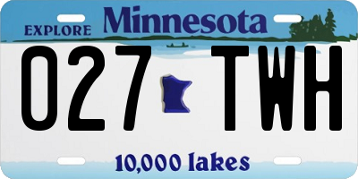 MN license plate 027TWH