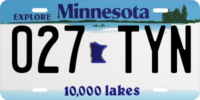 MN license plate 027TYN
