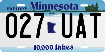 MN license plate 027UAT