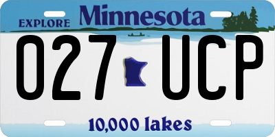 MN license plate 027UCP