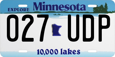 MN license plate 027UDP