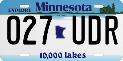 MN license plate 027UDR