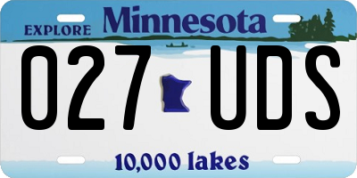 MN license plate 027UDS