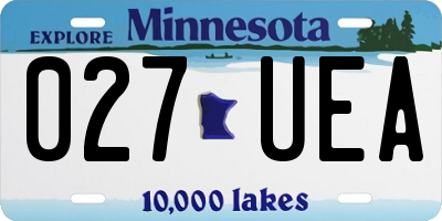 MN license plate 027UEA