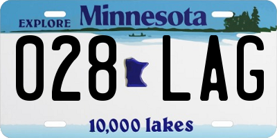 MN license plate 028LAG