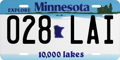 MN license plate 028LAI