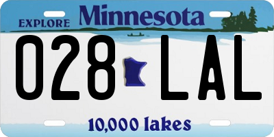 MN license plate 028LAL