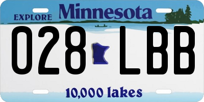 MN license plate 028LBB