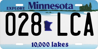 MN license plate 028LCA