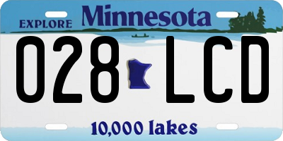 MN license plate 028LCD