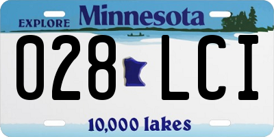 MN license plate 028LCI