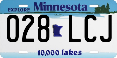 MN license plate 028LCJ
