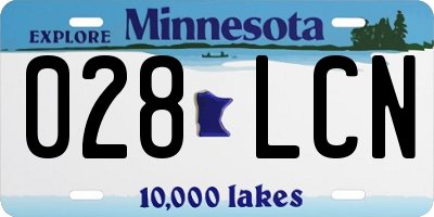 MN license plate 028LCN