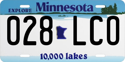 MN license plate 028LCO