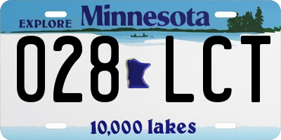 MN license plate 028LCT