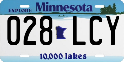 MN license plate 028LCY