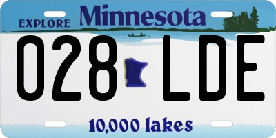 MN license plate 028LDE