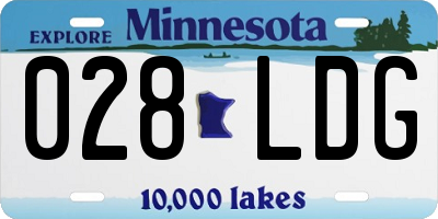 MN license plate 028LDG