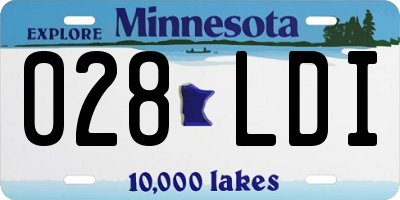 MN license plate 028LDI