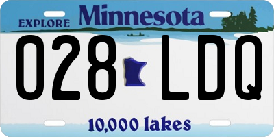 MN license plate 028LDQ