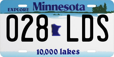 MN license plate 028LDS