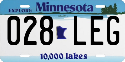 MN license plate 028LEG