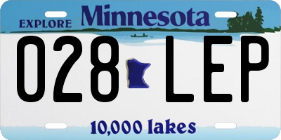 MN license plate 028LEP