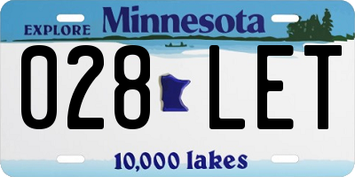 MN license plate 028LET