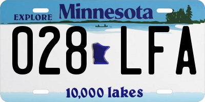 MN license plate 028LFA