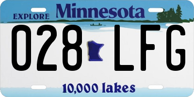 MN license plate 028LFG