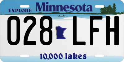 MN license plate 028LFH