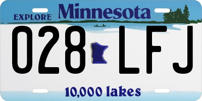 MN license plate 028LFJ