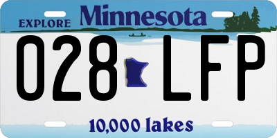 MN license plate 028LFP