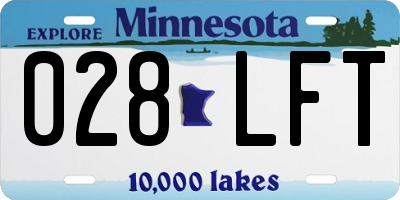 MN license plate 028LFT