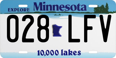 MN license plate 028LFV