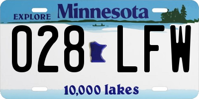 MN license plate 028LFW