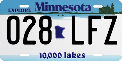 MN license plate 028LFZ
