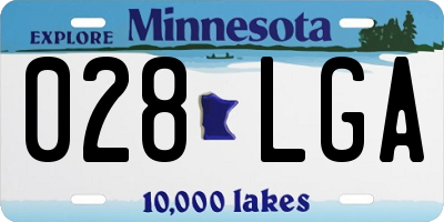 MN license plate 028LGA