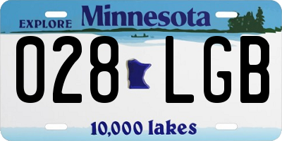 MN license plate 028LGB