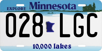 MN license plate 028LGC