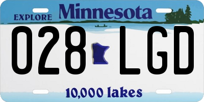 MN license plate 028LGD