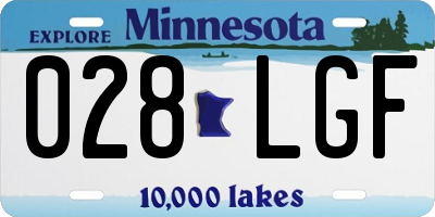 MN license plate 028LGF