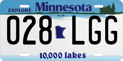 MN license plate 028LGG