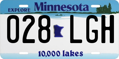 MN license plate 028LGH